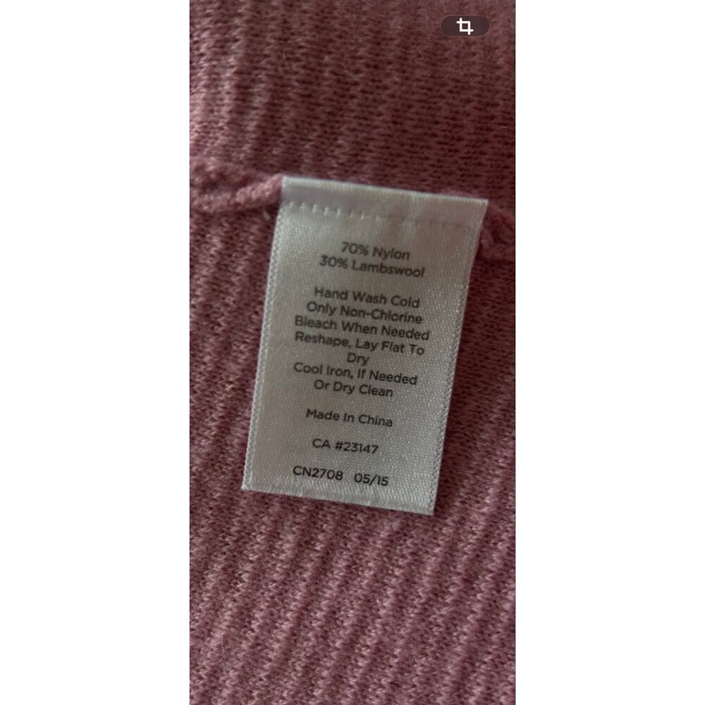 Talbots Women’s Small Petite Ribbed Open-Front Cardigan, Soft Pink Elegant Layer - Picture 5 of 6